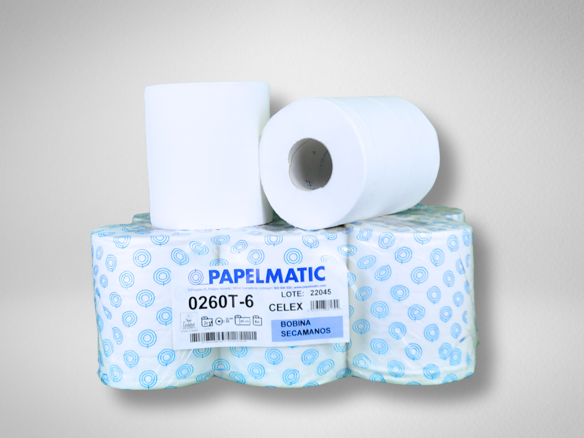 6 Rouleaux papier essuie mains 7,200 kg Ecolabel - sudouest